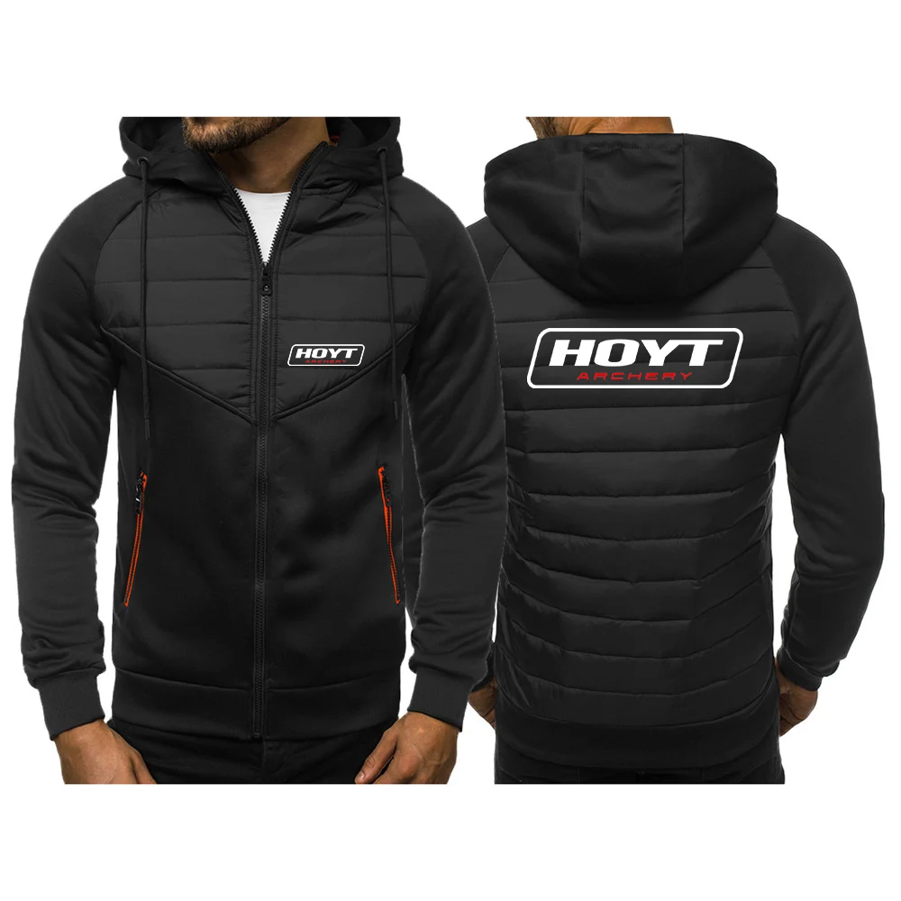 HOYT Archery Huntinger Bows 2024 Spring Autumn New High Quality Men's Sports Gradient Hooded Pullover Casual Sweatpants Sets