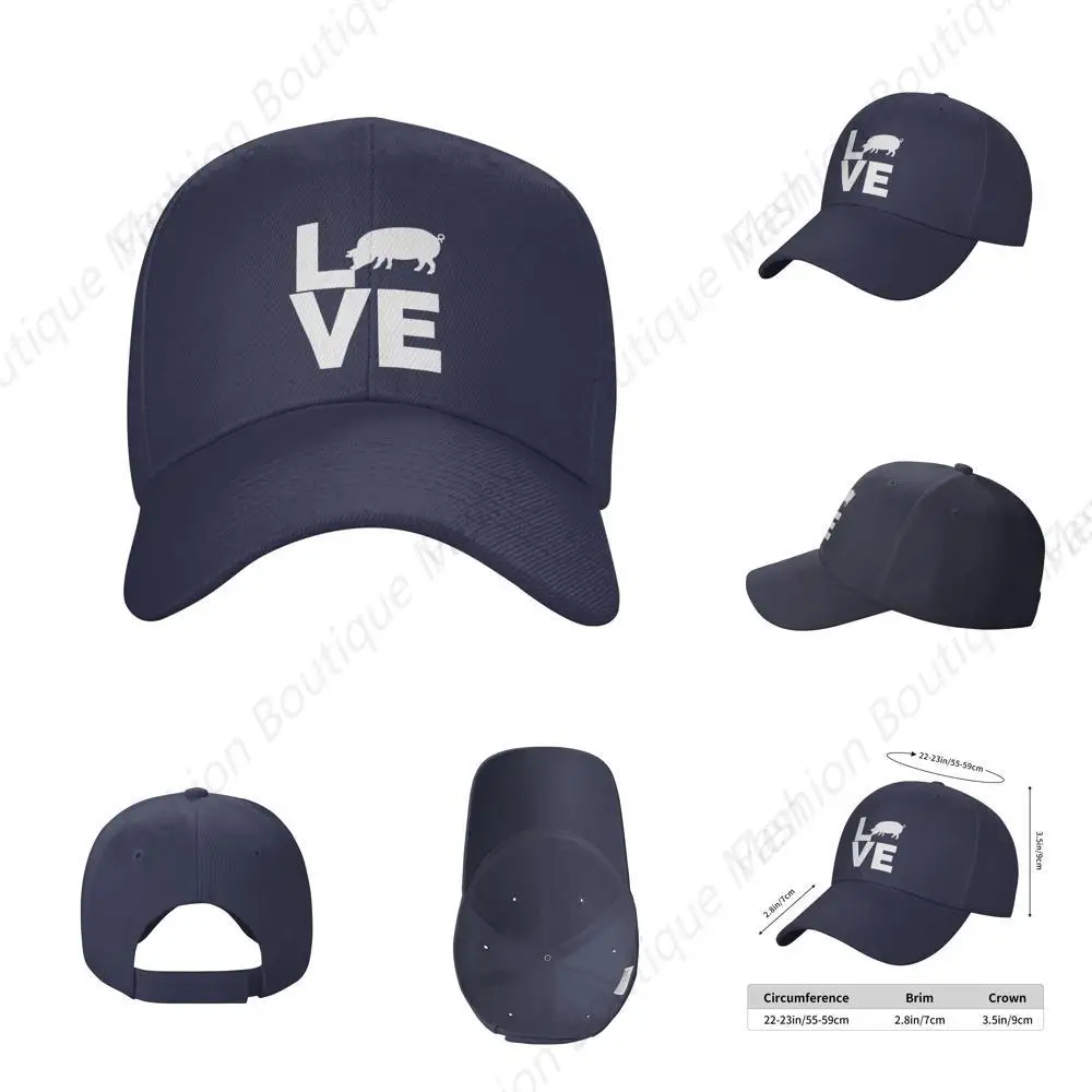 

Hot-Selling Love Pigs Hat Cowboy Cap Unisex Peaked Cap Sandwich Caps Trucker Hat Men Women Outdoor Sport Sun Visor