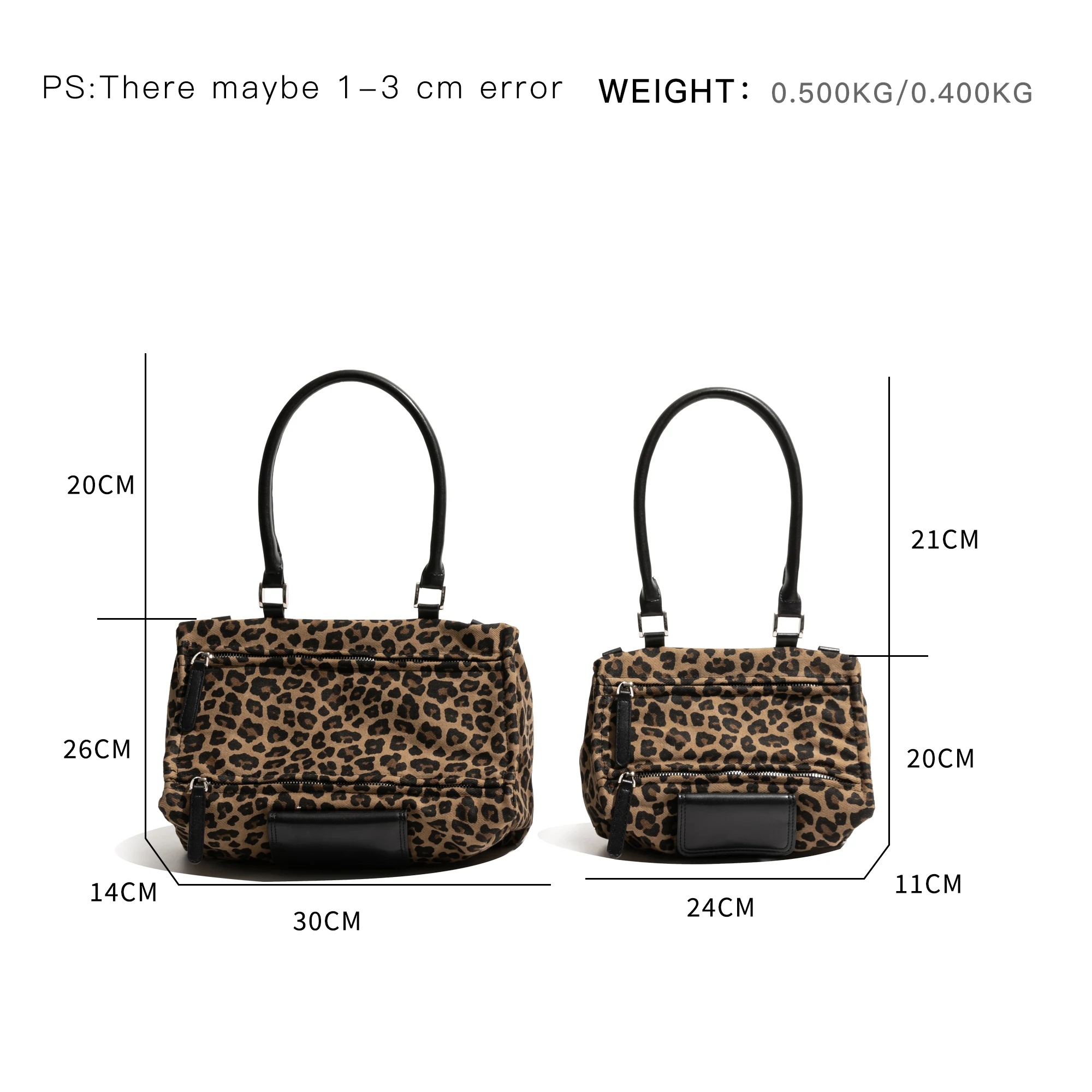 MABULA Fashion Irregularity Leopard Print Handbag For Women Multi Pocket Stylish Phone Purse Luxury Design Ladies Shoulder Pouch