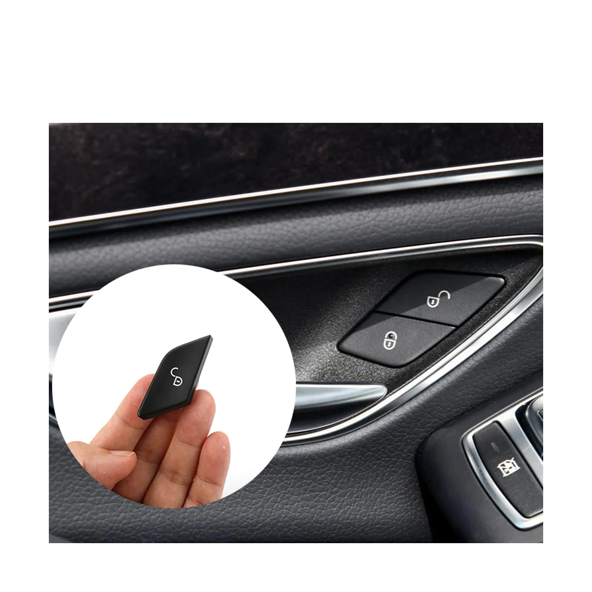 Car Front Left Door Lock Switch Button Lock Switch Cover for Mercedes Benz W222 S Class S300 S320 S350 S400 2014-2020