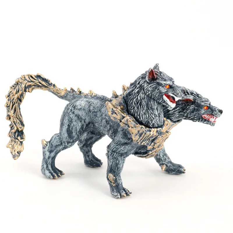 Warcraft series hell two-headed dog model magic simulation animal world model children's plastic toy gift