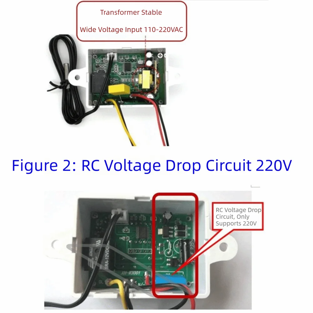 XH-W3001 Temperature Controller LED Digital Digital Control Thermoregulator NTC Sensor NTC10K Digital Temperature Controller