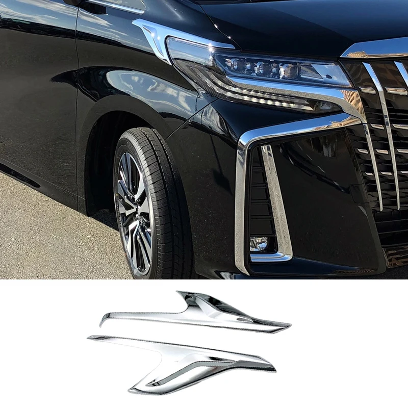 Car Front Bumper Headlight Eyebrow Fog Light Eyebrow Decoration Strip For Toyota Alphard 2016-2020