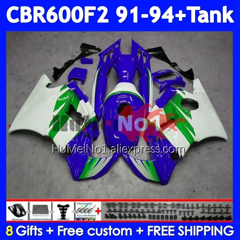 Body+Tank For HONDA CBR 600F2 600 F2 Blue white CBR600F2 91 92 93 94 37No.267 CBR600FS CBR600 F2 FS 1991 1992 1993 1994 Fairing