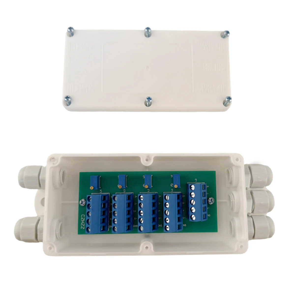 Precision PVC Junction Box for Platform Scales, Hopper Weighing, and Automation Systems – Supports 1-4 Load Cell Inputs One Out