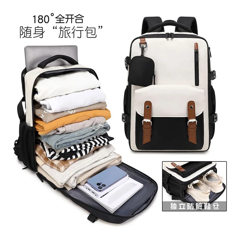 Zaino casual unisex, zaino per studenti separato asciutto e bagnato di grande capacità, borsa per laptop da viaggio a breve distanza bolsas de viaje zaino