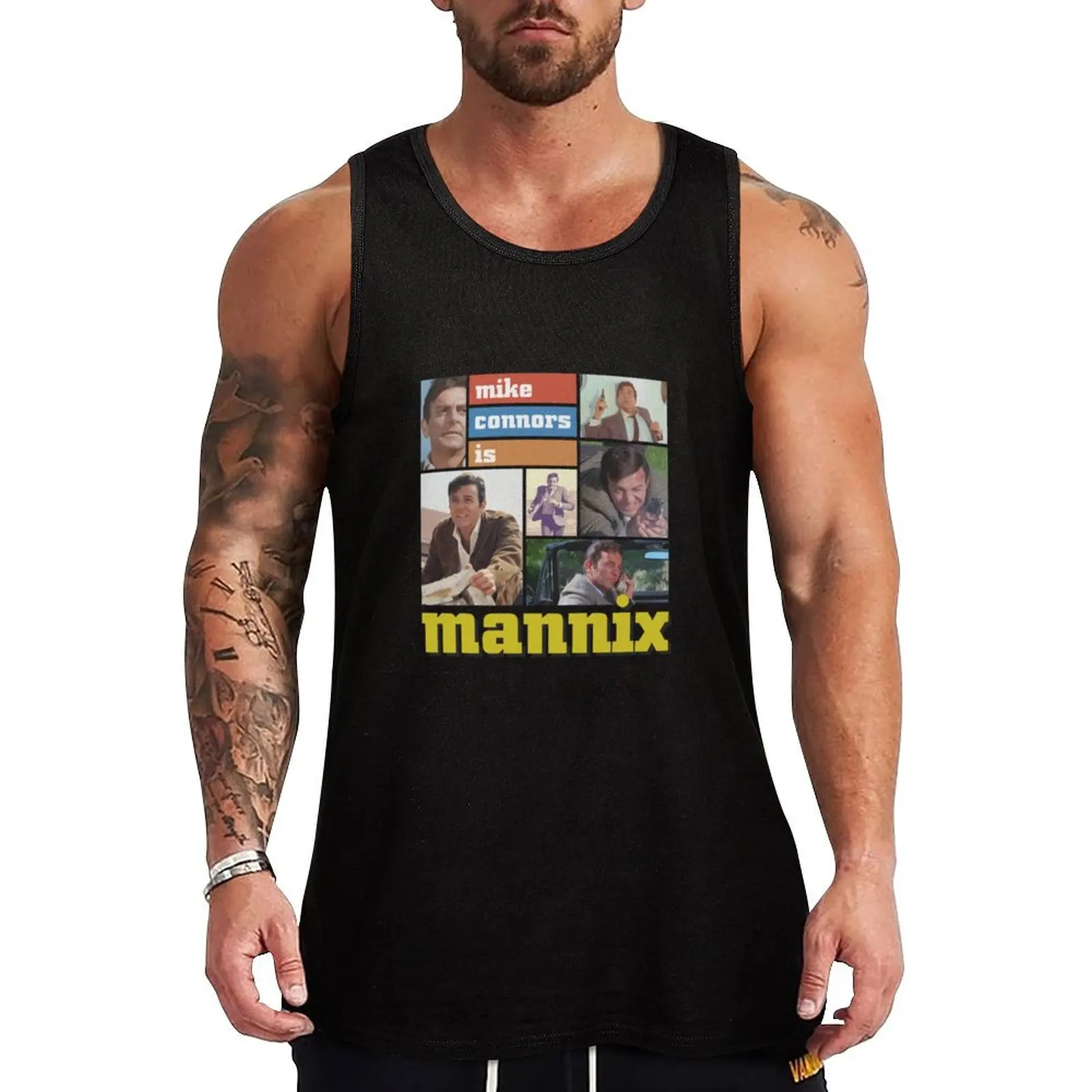 Camiseta sin mangas Mannix Mike Connors, camiseta sin mangas resistente para trabajo al aire libre