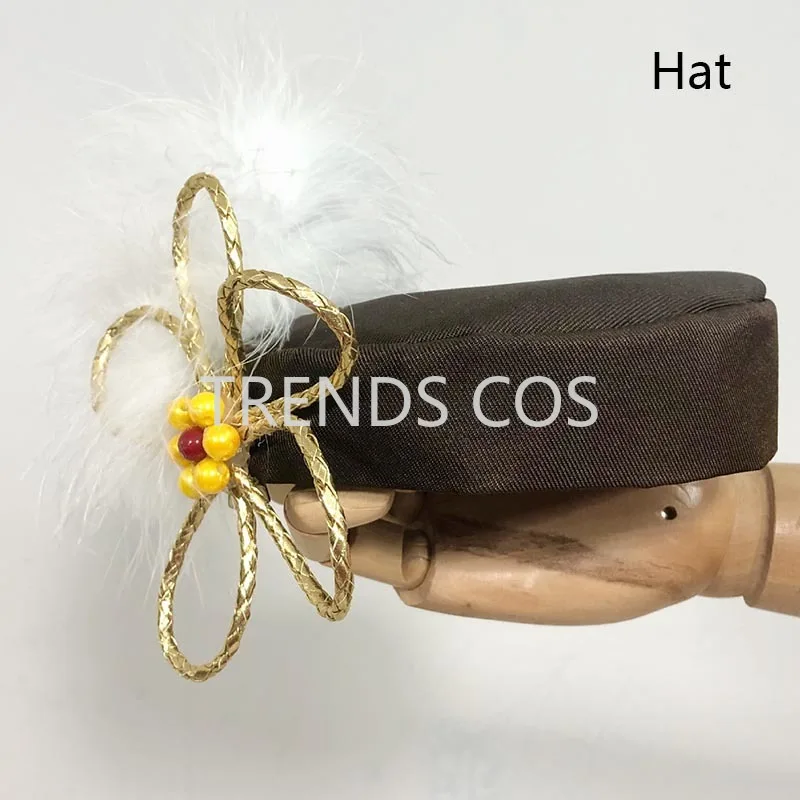 Anime Tomoe Mami Cosplay costume Tomoe Mami Brown Dress Hat Gloves Wig Outfits with Hat Stockings for Halloween