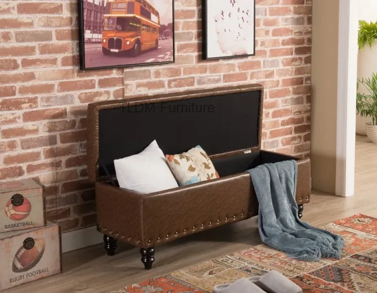 for Storage Sofa Fitting Room Ottomans Solid Shoe Wood Storage Bench Box Sitting European Bedside Changing Stool Shoe Cabinet