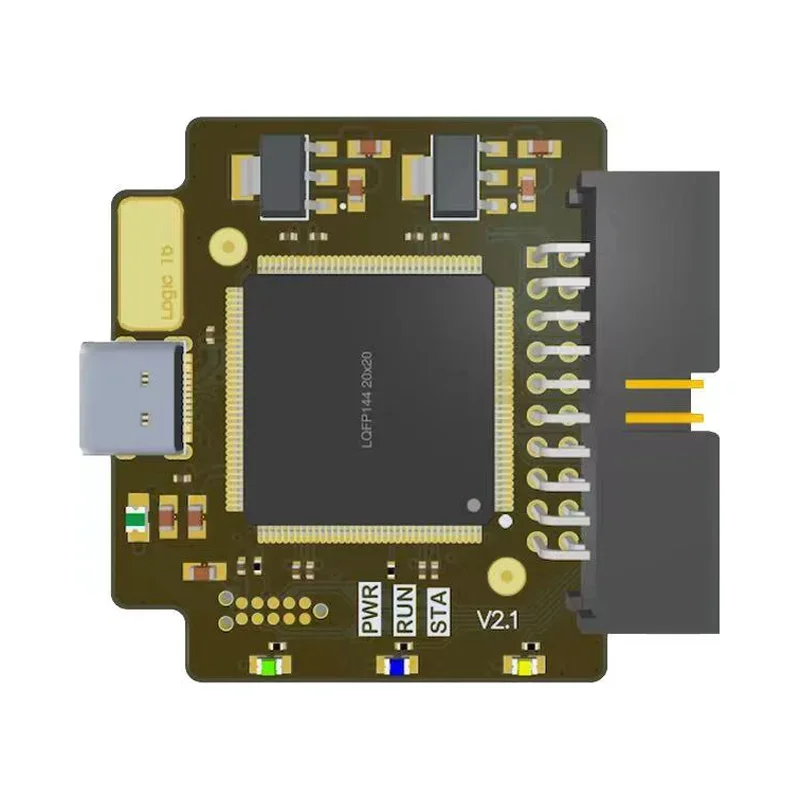 YG1016 Mini Type-C USB Logic16 100MHz 16 Channel Logic Analyzer For Saleae ARM FPGA Support Offical Software With EVA Case