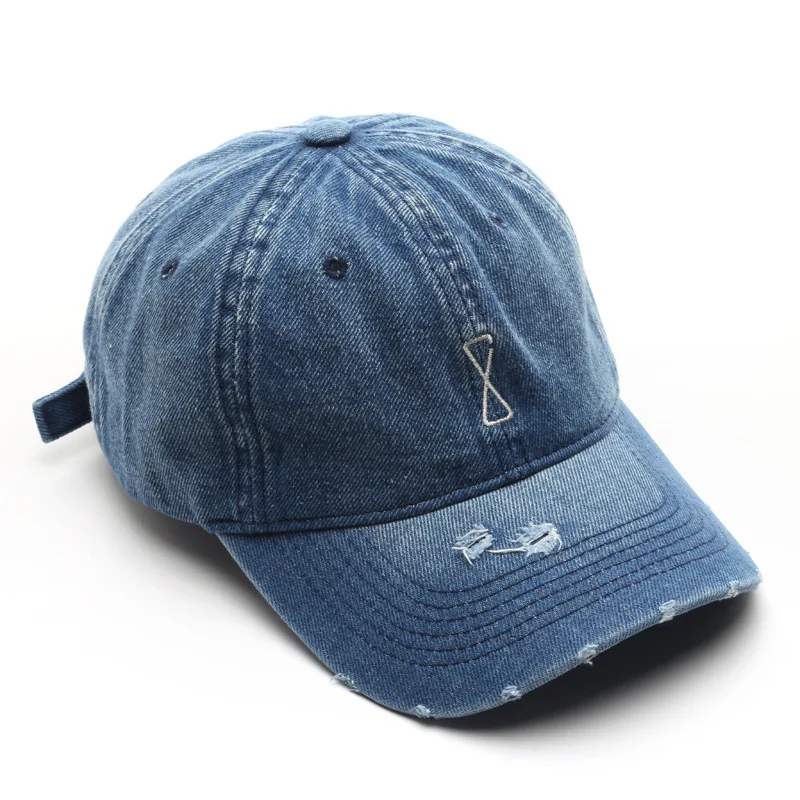 Vintage Washed denim baseball cap Ripped distressed hat for men Women solid cotton sports hip hop snapback ats gorros