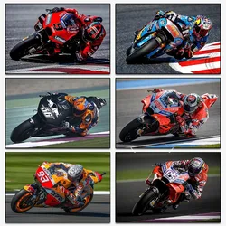 Moto Gp Racing Posters Classic Motorcycle Sports Competition Canvas Painting Prints Wall Art Picture for Living Room Home Decor