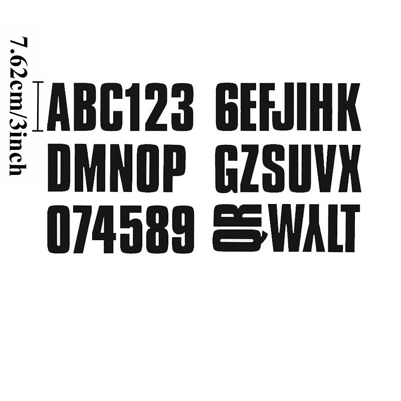 Custom Number Letter Sticker Waterproof Vinyl Decal for Boat PWC Kayak Canoe Car Truck Registration DIY Decor