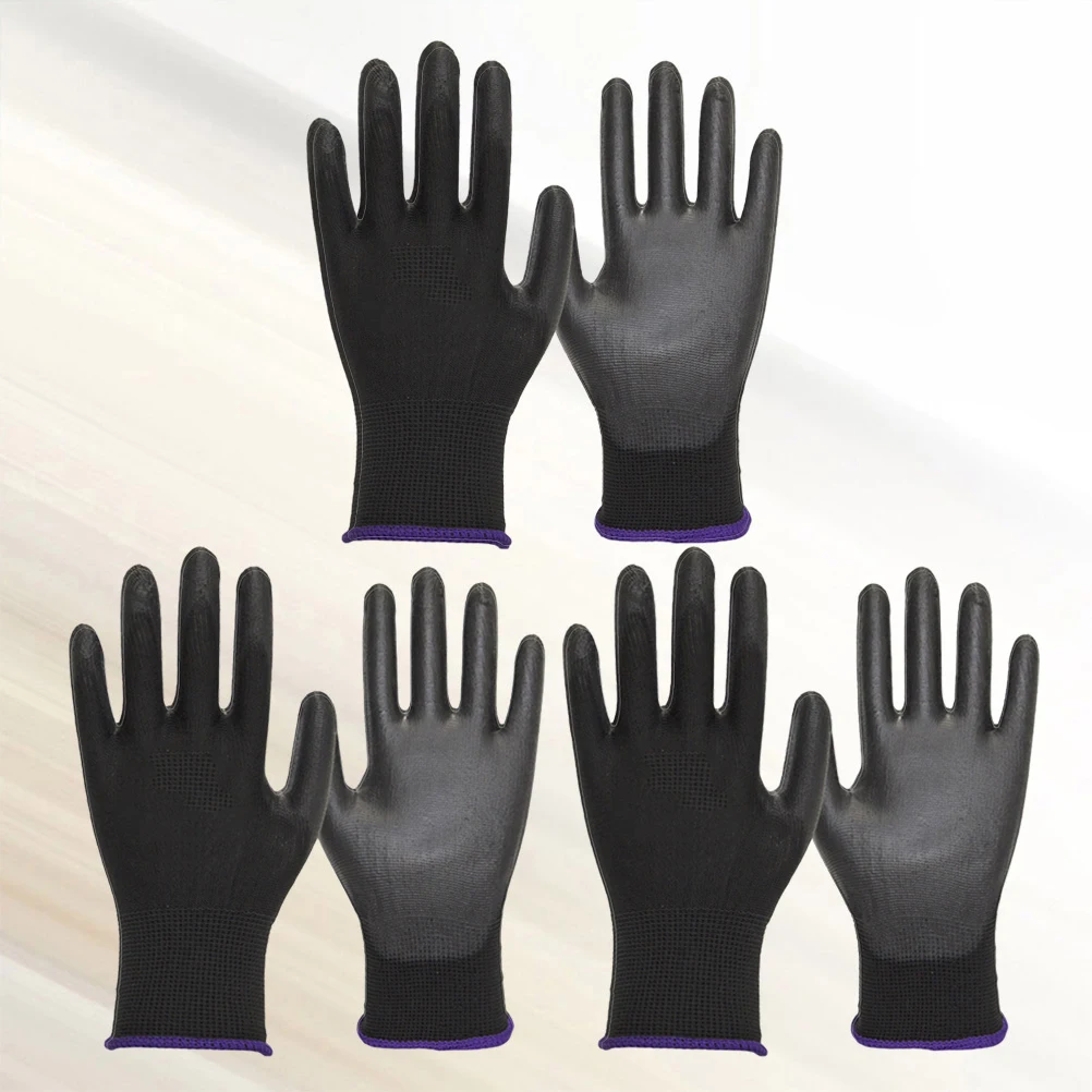 

3 Pairs Durable Wear Resistant Gloves Thicken Long Lasting Non Permeable Dust Fluids Construction Carpenter DIY Landscaping Yard
