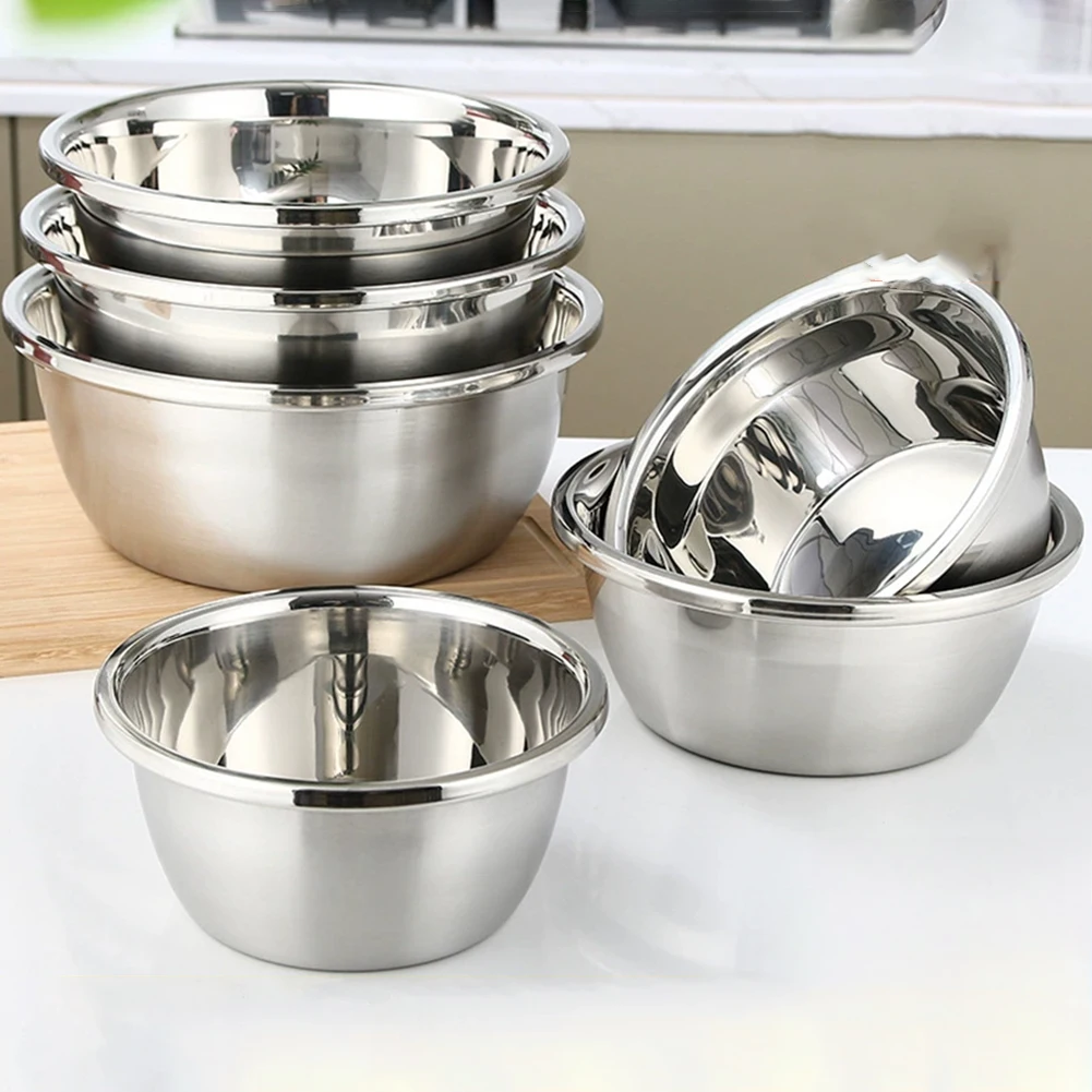 Multipurpose 304 Stainless Steel For Kitchen Basin for Mixing Beating Soup Making and Vegetable Washing Design