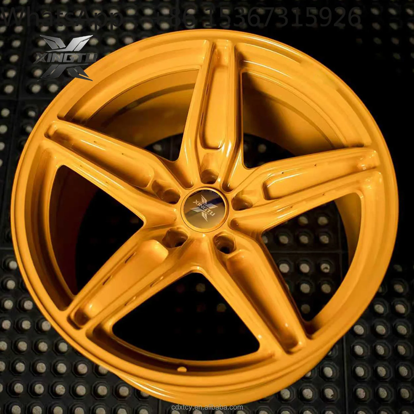 Multi Spoke Gold Plated Monoblock Forged Wheels Universal Luxury Car Rims