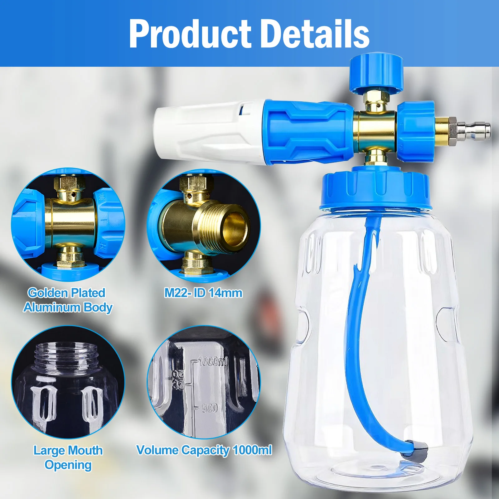 Foam Cannon Foam Generator 1L, - огляд і ціна Bear Spray Clip