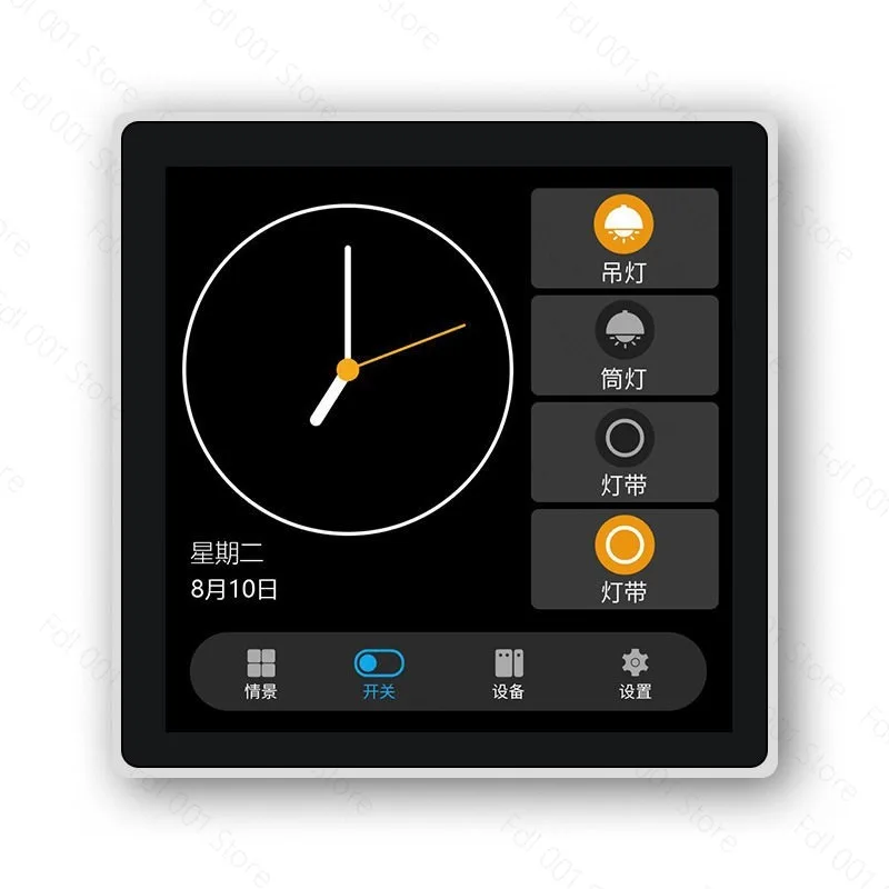 Zigbee Multifunctional Smart Control Panel LCD Full‑Screen Touch Wall Smart Switch