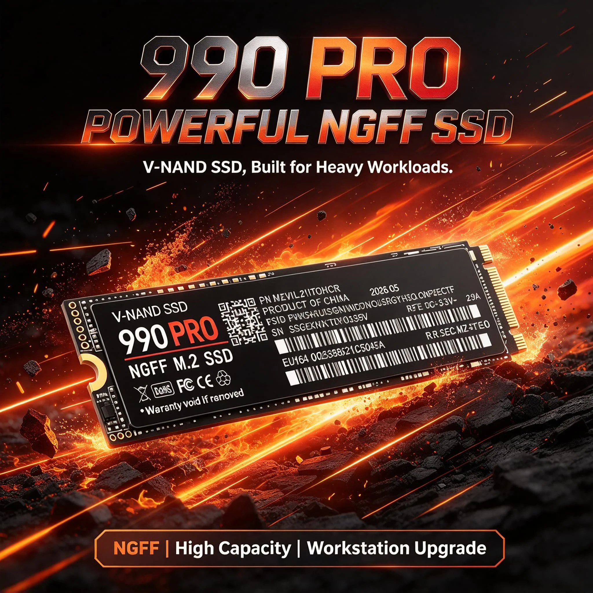 990PRO NGFF SSD M2 SATA3 4TB 2TB 500GB 1TB Inside Solid State Drive for Laptop Desktop Computer High Speed Internal Hard Disk PC