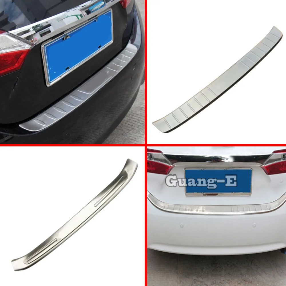 

For Toyota Corolla Altis 2014 2015 2016 2017-2019 Stainless Steel Outside Rear Bumper Trim Plate Trunk Frame Threshold Pedal