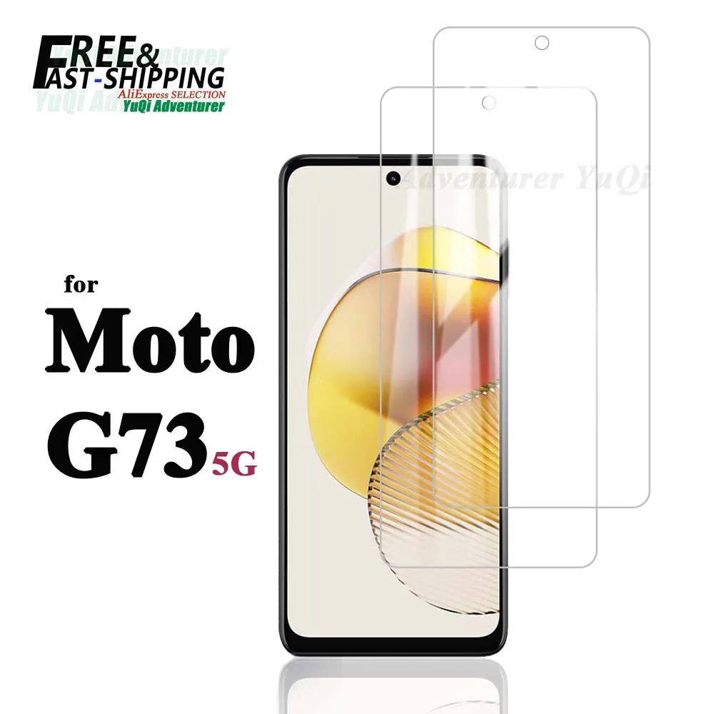 อุปกรณ์ป้องกันหน้าจอสำหรับ Motorola Moto G73 5G กระจกเทมเปอร์ HD คริสตัลอะลูมิเนียมสูง9H เป็นมิตรกับเคส