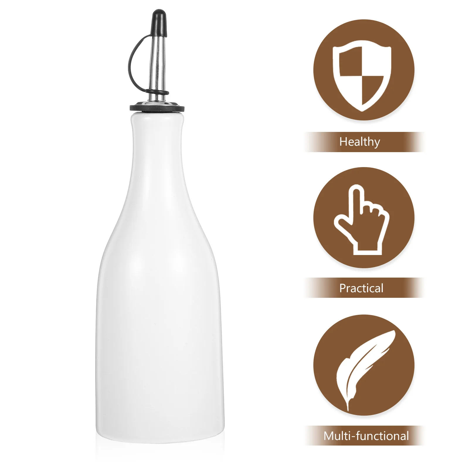 

Ceramic Oil Dispenser Bottle 500Ml Leak-Proof Condiment Jar for Vinegar Soy Sauce Olive Oil Kitchen Seasoning Storage Household