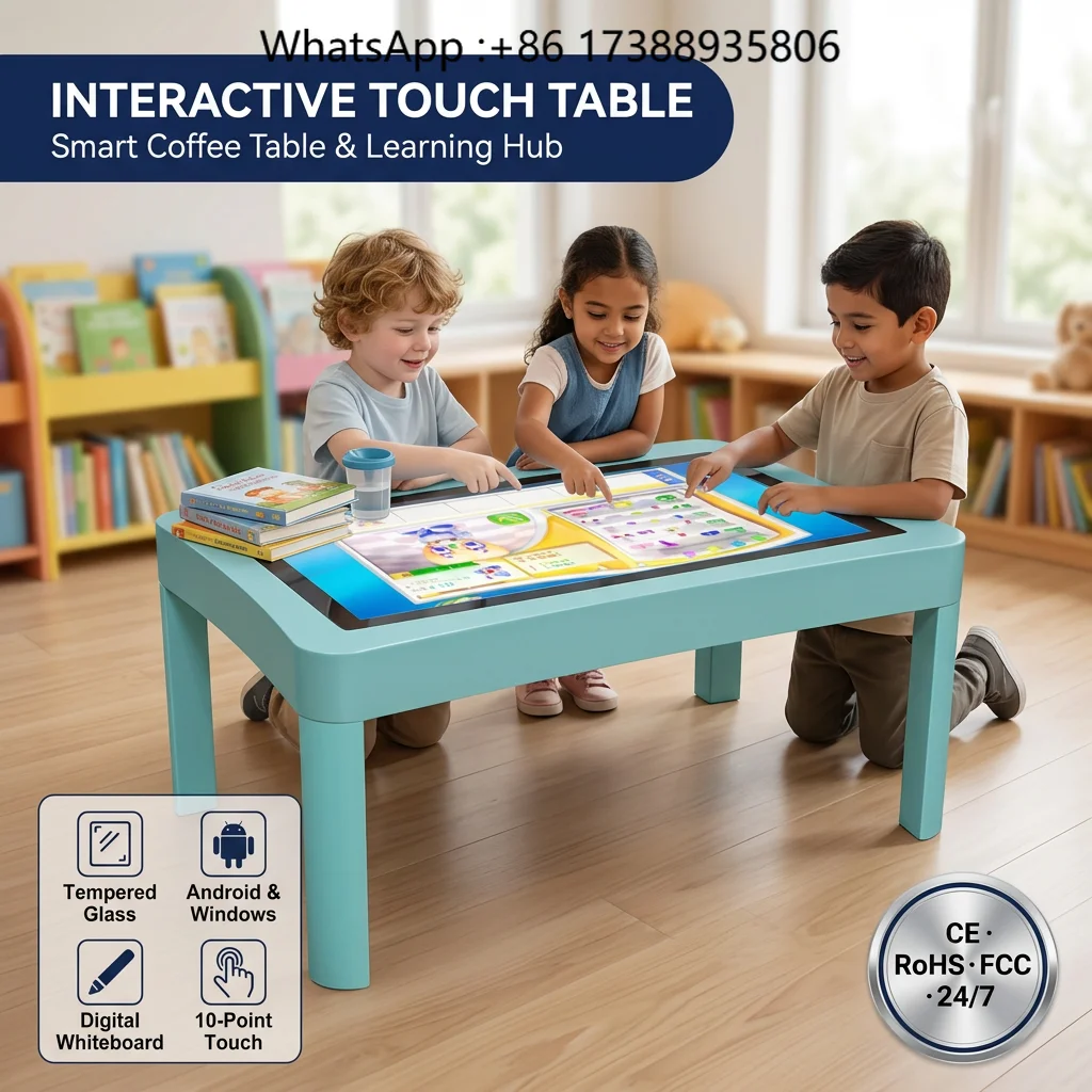 32/43/55/65 Inch Touch Game Kiosk Smart Digital Touch Screen Interactive Tables Dismountable Portable Desktop Ad Equipment