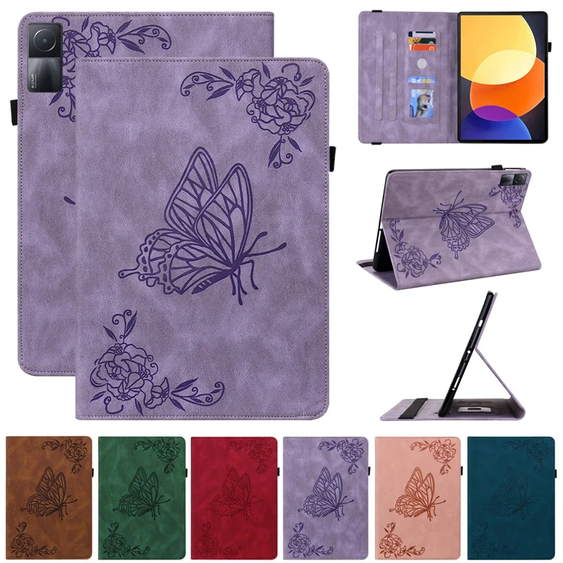 

Tablet Case For Xiaomi Redmi Pad 5G Case Emboss Butterfly Wallet Stand Cover For Coque Redmi Pad 10.61 inch 2022 Case Funda Capa