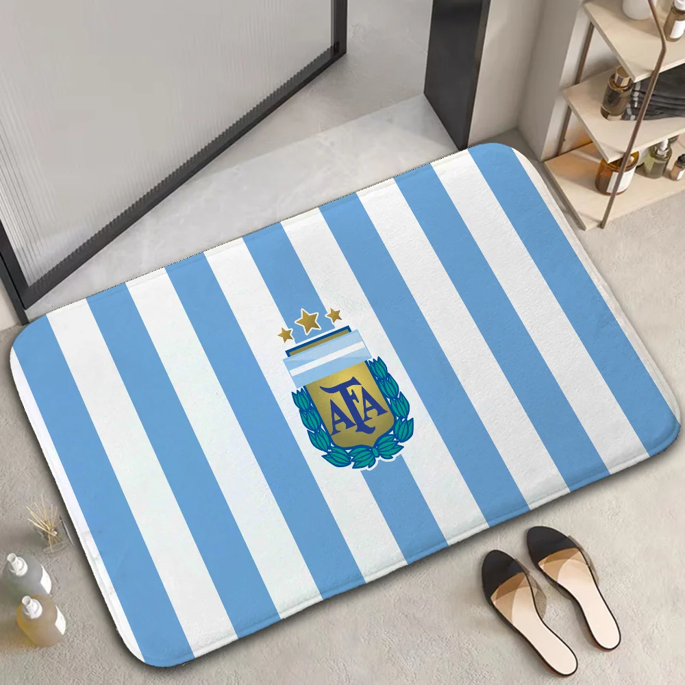 Room Mats Door Mat Carpet Argentina National Team Kitchen Rug Rugs Foot Floor Bathroom Bath Prayer Non-slip House Entrance Home