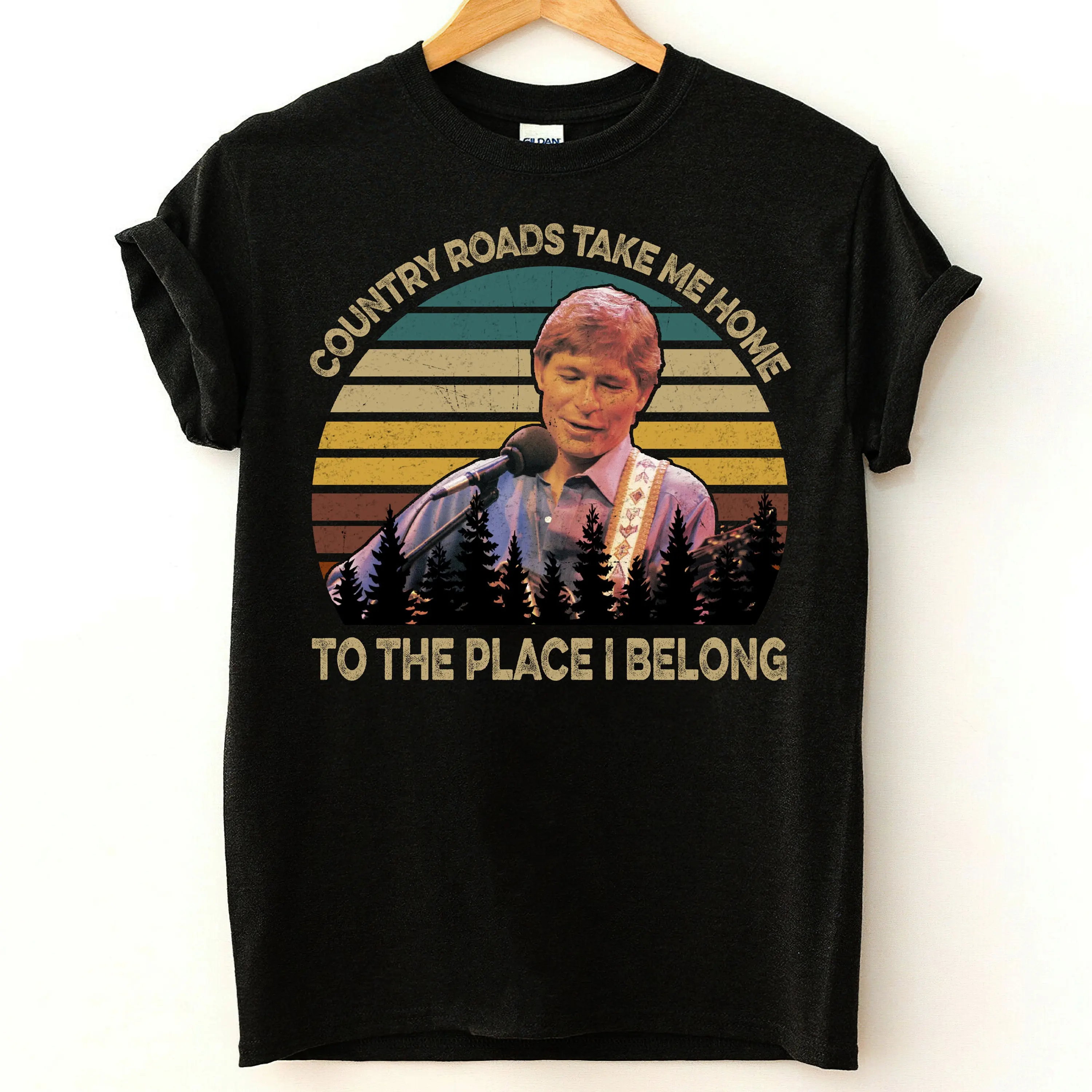 Денвер кантри Роуз возьмите меня домой Джон на место я принадлежит футболке фанаты музыки