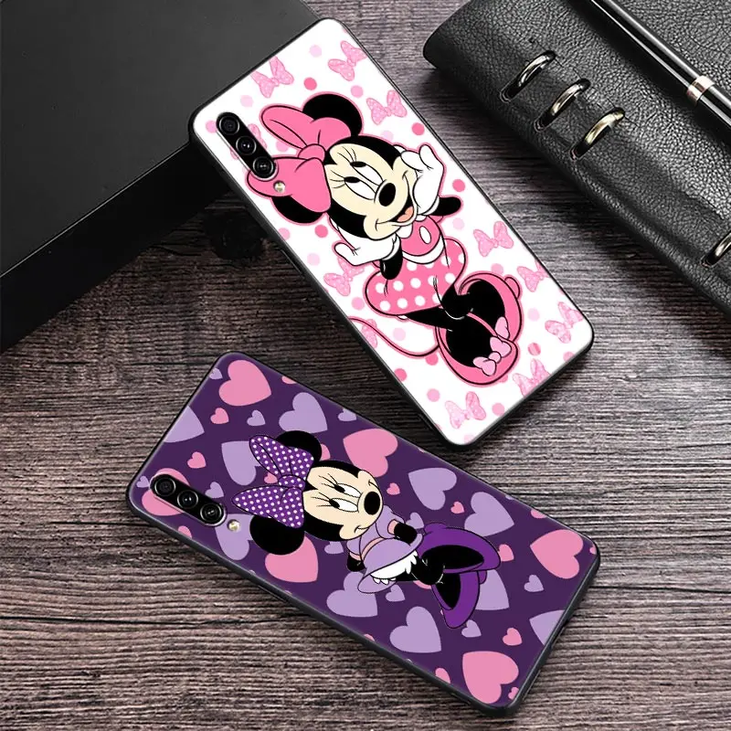 

Phone Case For Samsung Galaxy A7 A8 A9 2018 A30 A30S A50 S A20 A70 A10 Note 10 20 Ultra Back Cover Cartoon Minnie Mouse D-Disney