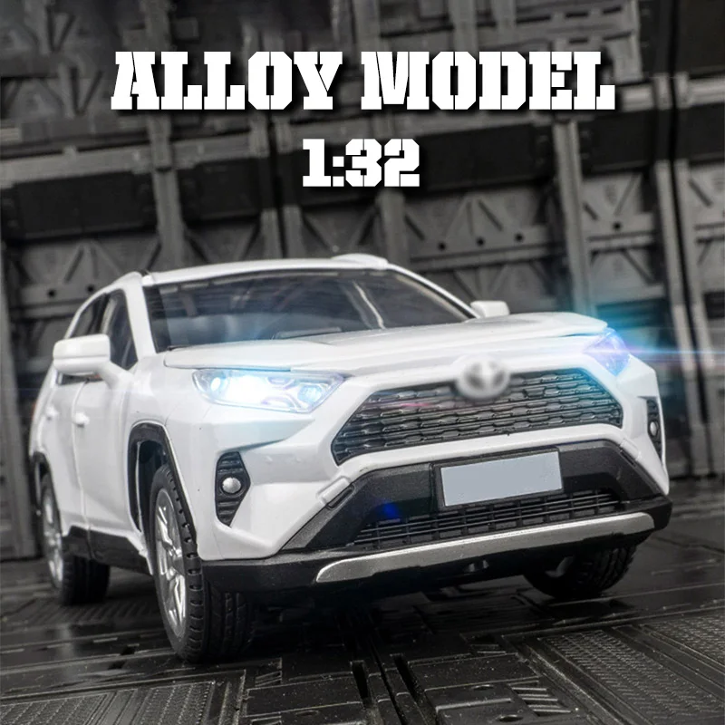 

Игрушечная модель автомобиля RAV4 из сплава 1:32, изысканные настольные украшения, лучшая коллекция для любителей моделей автомобилей, подарки на Хэллоуин