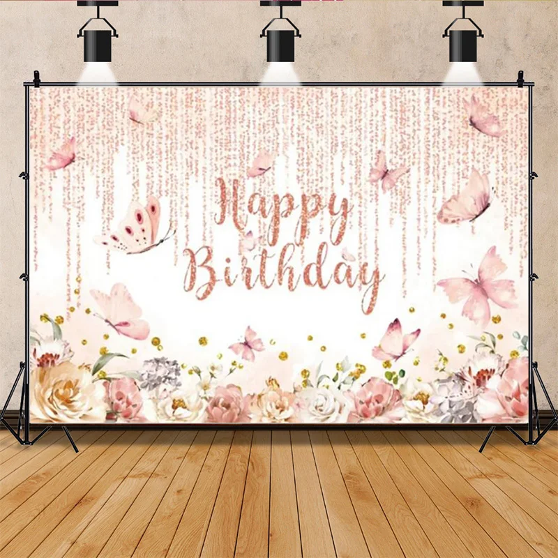 It's a Girl Baby Shower Backdrop Boho Bear Gender Photography Background Party Newborn Baby Birthday Photo Studo Props HK-04