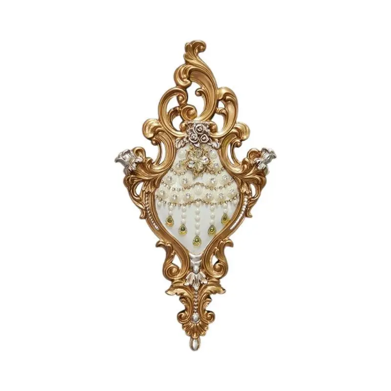 xx-European Retro Diamond Mural Resin Wall Decoration Items Home Livingroom Background 3D Painting Wall Sticker Ornaments Crafts