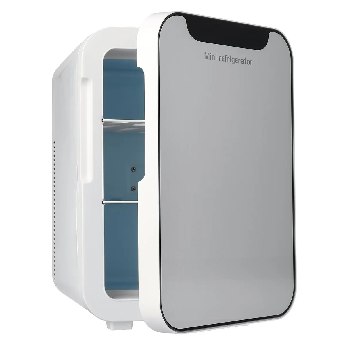 20L Double Door Compact Refrigerator Energy Star Mini Fridge with Freezer Temperature Settable