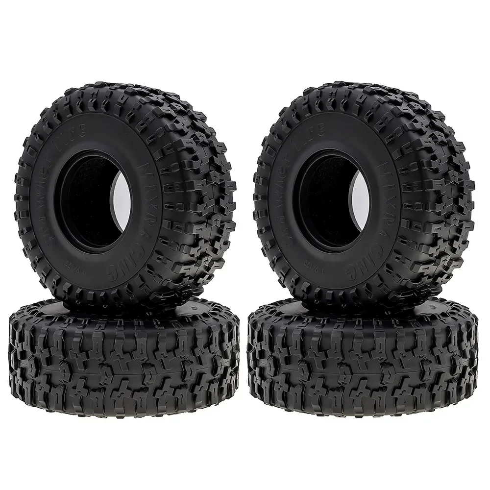 

4PCS 1.9inch 120mm RC Rubber Wheel Tyre Tires with Foam Insert for 1/10 RC Crawler Car Axial Wraith 90018 RBX10 Yikong Rgt
