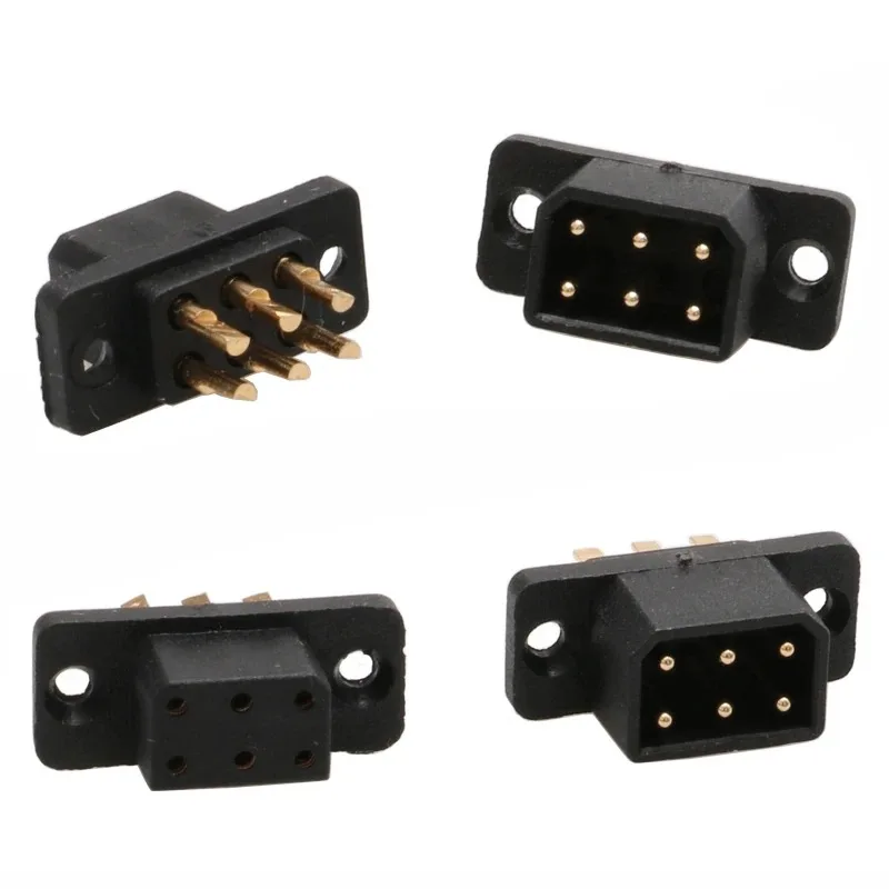 10Pairs 6/10 Pin Servo Connector for RC Models, High Current Power Plug for Battery, Motor & Servo