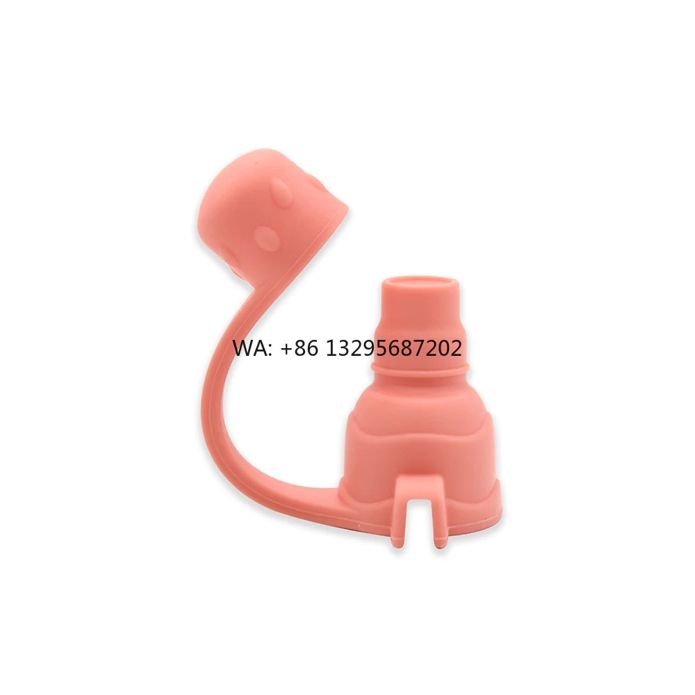 

50 Pieces Wholesale Protects Child Mouth 100% Food Grade Silicone Food Pouch Top No Squeeze Baby Food Pouch Topper