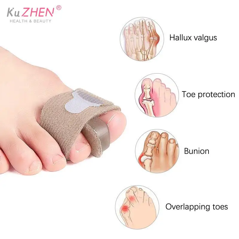 1pcs Pexmen Toe Wrap Bunion Corrector Splint For Broken Toe Gel Buddy Tape Big Toe Separators Bandages Brace For Overlapping Toe