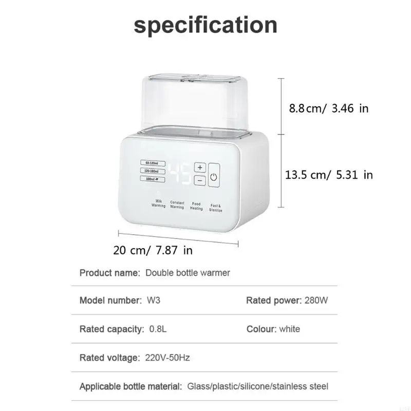 Baby -voeding fles Warmer multifunctionele snelle verwarming Voedselverwarming warmer 425F