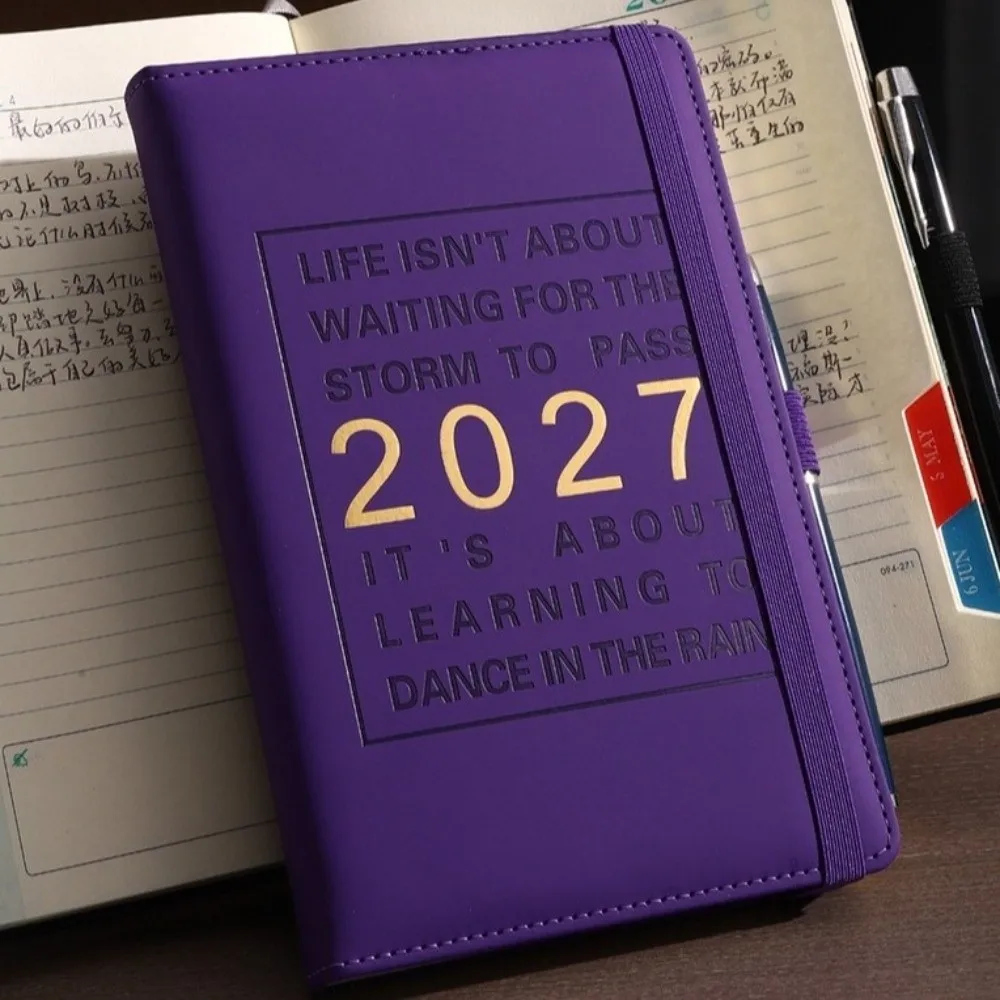 English 2027 Schedule Planner Notepad 12 Months Efficiency To-do List Notebook Wear-resistant Simple Office Work Planner Travel