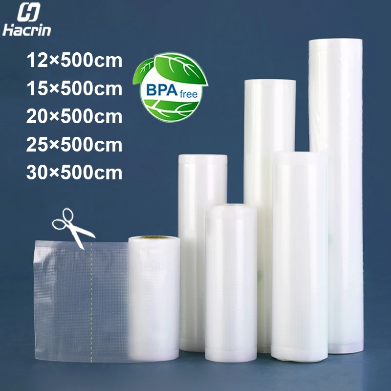 Vacuum Packaging Bags Roll Vacuum Sealer Bags for Food Vacuum Packed Bag Roll Vacuum Storage Bags 500cm/Rolls Vacuum Bags Rolls