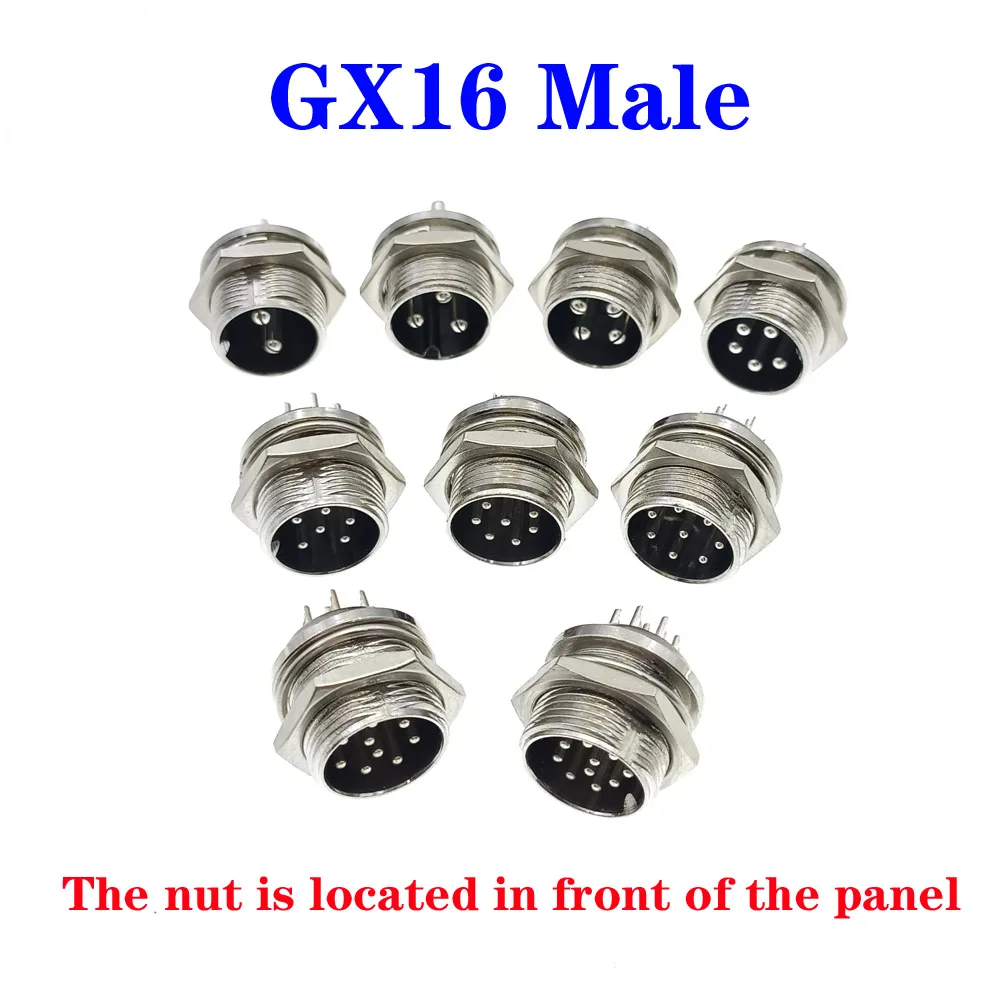 5PCS GX16 2/3/4/5/6/7/8/9/10Pin 5A 125V  Aviation Plug Aviator Socket  Instrument Interfaces Male Female Docking Connectors