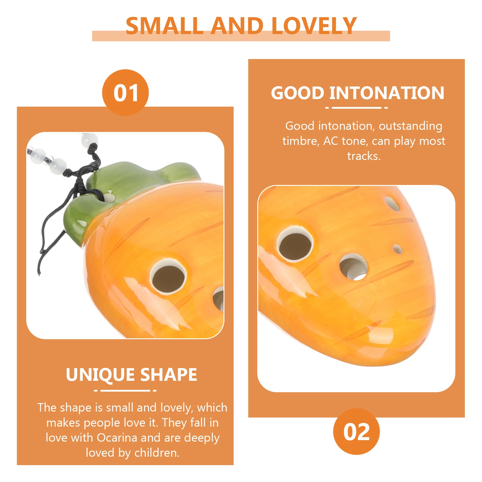 

Easter Ceramic 6-Hole Beginner Ocarina Practice Musical Instrument Mini Lightweight Compact Wind Instrument for Music Lovers