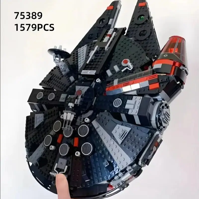 Movie Themed Black Spaceship VehicleModel Desktop Home Ornament, Perfect Holiday & Birthday Gift for Sci-Fi Fans and Collectors