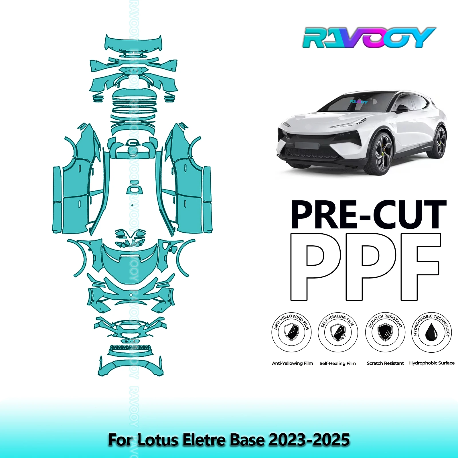 

8.5Mil Full Vehicle Precut PPF Paint Protection Film For Lotus Eletre Base 2023-2025