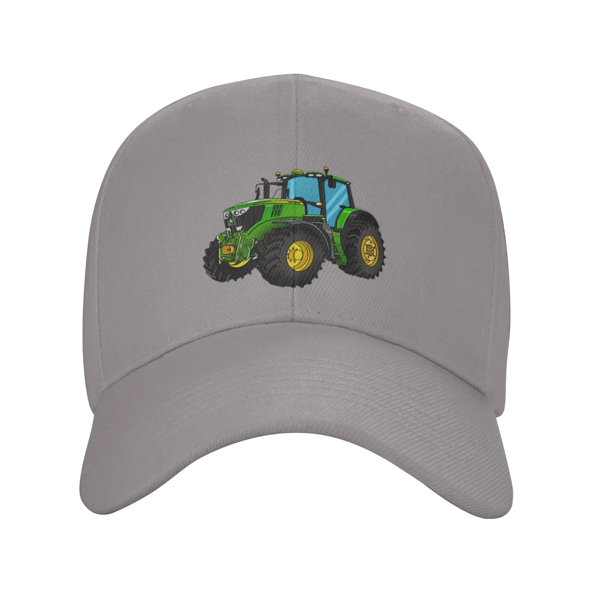 Hot Sale Tractor Green Tractor Drawing Baseball Cap  Sweat Wicking Mesh Cap  Driving Mesh Cap