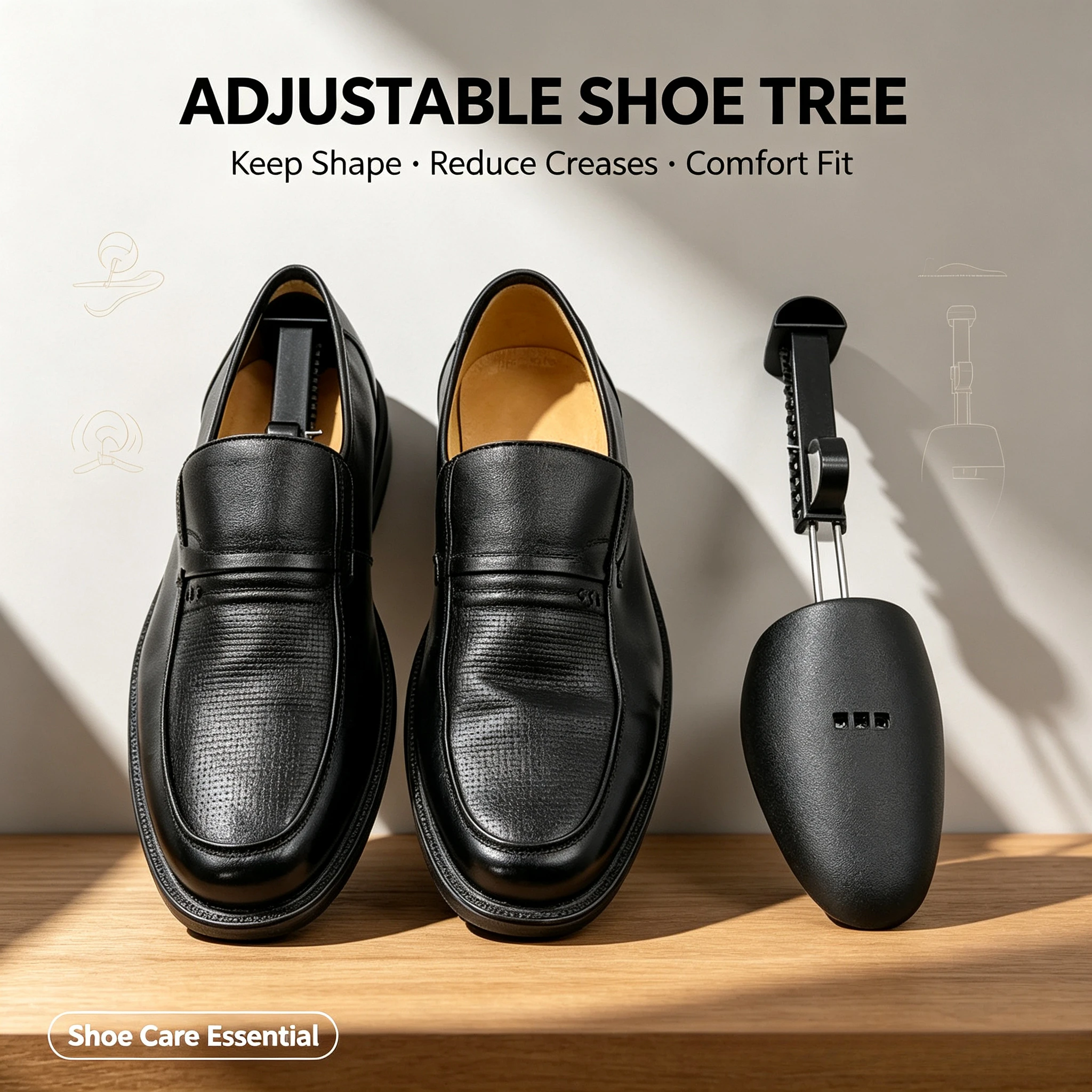 2Pcs/4Pcs Adjustable Shoe Support To Keep Shape and Reduce Creases, Comfort Fit Shoe Tree for Men and Women, Shoe Care Essential