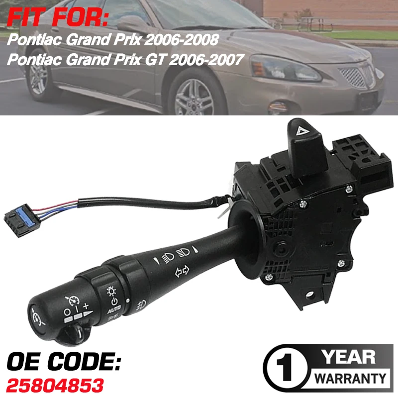 Car For Pontiac Grand Prix 2006-2008 2007 Pontiac Grand Prix GT 2006 2007 Car Headlight Steering Column Switch 25804853 19150052