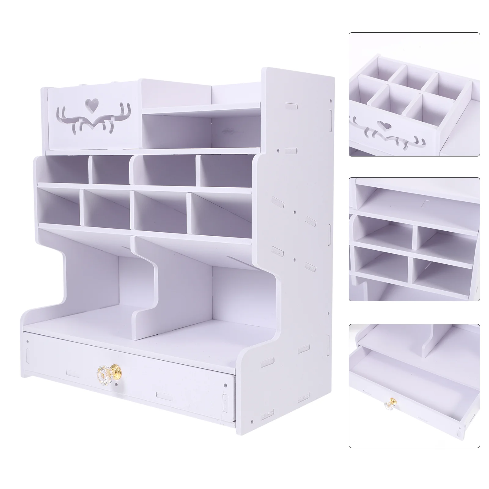 Mobile Phone Storage Box Divided Compartment Classroom Cell Holder Organizer Desktop Containers WPC Temporary Display